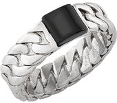 BREIL Colección CARVIN, Anillo Hombre en Acero, NATURAL STONES, Ideas de Regalos para Hombre