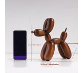 Resin Mini Ceramic Balloon Dog Abstract Ornament Creative Sculpture Study Room Statue Home Office Accessories Festival Decor