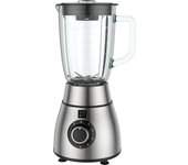 Batidora Inox de Vaso de Cristal de 1,8L y 1200W de 5 Velocidades y Cuchillas Extraíbles para una Fácil Limpieza