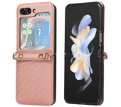 PU Leather Crossbody with Card Holder Phone Case for Samsung Galaxy Z Flip 6 5 4 3 Flip6 Flip5 Flip4 Flip3 5G Protective Cover