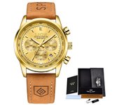 LIGE Luxury Man Wristwatch Waterproof Luminous Date Clock Men Watch Sport Leather Military Quartz Watches Male Chronograph Reloj