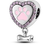 Silver Plated Pink Series Charms Pendant Lovely Dangle Pink Perfume Bottle Charm Beads Fit Bangle Bracelet Necklace Jewelry