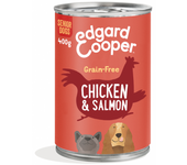 Edgard & Cooper Senior Grain Free Pollo y Salmón Perro Latas 6 x 400 gr