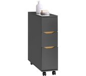 Armario de Baño Estrecho Estantería para Nichos Móvil Carrito Estrecho con 3 Cajones 60 x 20 x 70cm BZR191-DG SoBuy ES