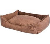 Cama para perro con juguete Acolchado Talla S Gris