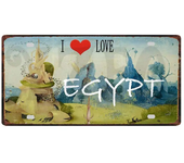 Vintage Ibiza Egypt Munich Haikidiki City Metal Sign License Plate  Wall Art Decor for Home Shop Club Bar  xCM DCA