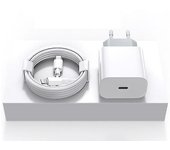 Cargador para iPhone, Adaptador de Corriente USB-C de 20 W con cable de 1 m