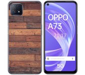 Tumundosmartphone Funda Gel Tpu para Oppo A73 5G diseño Madera 03 Dibujos