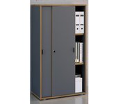 Armario de oficina de madera Archivador Mobiliario de oficina Armario Salia 3 pliegues anchura 60 cm puertas correderas Armario de oficina de madera Archivador Mobiliario de oficina Armario Salia 3 pliegues anchura 60 cm puertas correderas
