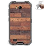 Tumundosmartphone Funda Gel Tpu para Ulefone Armor X6 diseño Madera 03 Dibujos