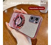 Gradient Glitter CD Ring Phone Case for OPPO Reno 11 10 8 7 6 5 4 Lite 2F 2Z 4Z 5Z 6Z 7Z 8Z 8T 5G FIND X3 X5 Lite X6 Pro Cover