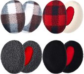 4 Pares de orejeras sin Banda, orejeras de Lana, Gruesto invierno orejeras, Climate frío calientadores para las Mujeres