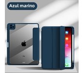 For IPad 10.9 Air4 Air5 With Pencil Holder Transparent Case For IPad 5/6/7/8/9/10th Funda Mini 6 Pro 11 12.9In Protective Cover