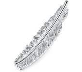 Pluma Clip Pasador de corbata -Talla normal Para Hombre Necktie, Acero inoxidable,Boda Negocio Regal