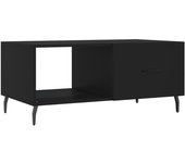 vidaXL Mesa de centro madera contrachapada 90x50x40 cm Blanco, Negro, Blanco brillante Mesita de Salón o Comedor o Auxiliar Mesa de Café Meuble Salón