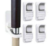 Soporte para trapeador montado en la pared, escoba y trapeador, autoadhesivo, sin taladrar, súper antideslizante
