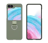 Simplicity Fashion Foldable Ring Buckle Holder Phone Case For Samsung Galaxy Z Flip 3 4 5 5G Shockproof Soft Silicone Back Cover
