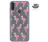 Tumundosmartphone Funda Gel Transparente para Samsung Galaxy A11 / M11 diseño Flamenco Dibujos