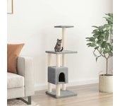 vidaXL RASCADOR PARA GATOS CON POSTES DE SISAL GRIS CLARO 104 CM