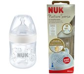 NUK - Biberón - Nature Sense - Tetina de Silicona - Capacidad 260ml - Pantalla de control de temperatura - Tetina Mediana M - Sin BPA - NUK NATURE
