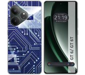 Tumundosmartphone Funda Silicona para Realme GT 6 / GT 6T 5G diseño Circuito Dibujos