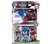 PUZZLE SONIC NEÓN 2X100-PIEZAS EDUCA BORRAS Raíz EDADES EDAD DE 3 A 6 AÑOS Todos los juguetes PUZZLES NIÑOS