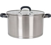 Quttin - Olla de Acero Inoxidable para Inducción 26CM/7.9L - Colección Heleom - Alta Durabilidad y Resistencia al Calor, Diseño Ergonómico, Compatible con Todo Tipo de Cocinas