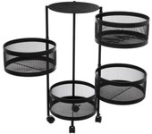 MIRAMAX-Estante giratorio de almacenamiento de cocina,Estante de cocina multifunción multicapa,Cestas de almacenamiento giratorias de 4 niveles 33 x 32 x 75 cm
