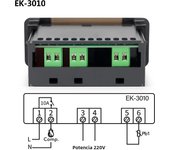 220V Digital Temperature Controller EK-3010/EK-3020/EK-3030 Refrigerator Refrigeration Defrost Thermostat Sensor