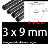 3x9mm Inner Diameter 3mm Thickness 3mm Blue Red Black Car Vacuum Silicone Hose Universal Racing Line Pipe Tube 1/2/3/5/10 meters