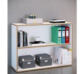 Soporte de oficina de madera estantería archivador archivador estantería Salia 2-fold w. 100 cm Soporte de oficina de madera estantería archivador archivador estantería Salia 2-fold w. 100 cm