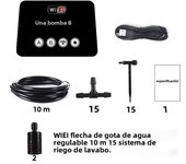 WiFi Smart Double Pump Irrigation Controller Plant Automatic Adjustable valve Drip System Kit Mobile Phone Watering Timer Device