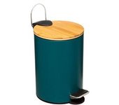 5 FIVE Cubo Basura Baño Verde Petrol 3l Colección 'colors' - Compacto