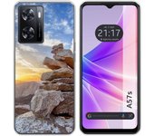 Funda Silicona para Oppo A57s diseño Sunset Dibujos