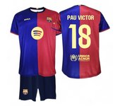 Kit Pau Víctor FC Barcelona 24/25 1ª Equipación - Camiseta y Pantalón