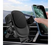 Soporte para Teléfono para Auto, Montura para Rejilla de Ventilación [Clip de Gancho Metálico] Alta Estabilidad Compatible con iPhone 16 15 14 13 12 11, Samsung S22 S21 y Todos los Smartphones (Color Negro)