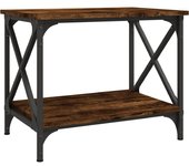 vidaXL Mesa auxiliar madera contrachapada 55x38x45 cm Negro, Roble Sonoma, Roble ahumado Mesita de Salón o Comedor o Auxiliar Mesa de Café Meuble Salón