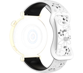 12/16/18/20/22mm Silicone Two-Tone Flower Soft Sport Strap for Amazfit GTR, Huawei, Xiaomi, Garmin, Samsung Gear/Galaxy Watch