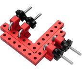 Abrazadera de ángulo de posicionamiento de 90 grados, 140 x 140 mm, escuadras de posicionamiento, regla de posicionamiento de aleación de aluminio, abrazadera de ángulo recto, abrazaderas de madera para marcos de fotos, cajones y gabinetes