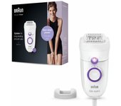 BRAUN Silk-épil SE5-505PDepiladora para mujer, contornos difíciles, ajuste velocidad, depilación cómoda