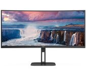 Monitor Profesional Ultraparonámico Curvo AOC CU34V5C/BK 34"/ WQHD/ Multimedia/ Negro
