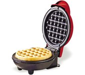 Porcheddu Máquina de gofres Eléctrica para el desayuno, Mini olla para gofres, Horno para pastes, bujas, 350W Machine à Petit Gaufres avec Revêtement Antiadhésif, mini Gofrera Roja 350W - Ideal para Gofres y Wafles-gofrera 3 es