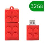 Memoria USB Pen Drive USB x32 GB Silicona Bloque Rojo