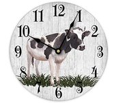 Reloj de pared de granja, reloj de madera silencioso que no hace tictac, funciona con pilas, fácil de colgar, perfecto para decoración del hogar, idea de regalo
