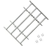 vidaXL Reja de Seguridad  para Ventanas Ajustable con 4 Travesaños Dimensiones 500-650 mm, 700-1050 mm, 1000-1500 mm