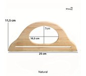 2PCS carved solid wood wallet handle, beach bag canvas bag, retro bag handle, D-shaped handmade bag DIY handle replacement parts
