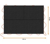 Lona negra para remolque, medidas: 3x4m. black+decker