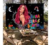 Karol G Female Singer Printed Large Flag Art Science Fiction Room Home Decor Decor Banner