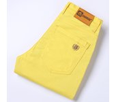 Solid Red Yellow Pink Blue men's Elastic Denim Jeans New Korean Fashion Casual Cotton Jeans All Cotton Fashion Brand Trousers