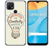 Tumundosmartphone Funda Gel Tpu para Oppo A15 diseño Creativity Dibujos